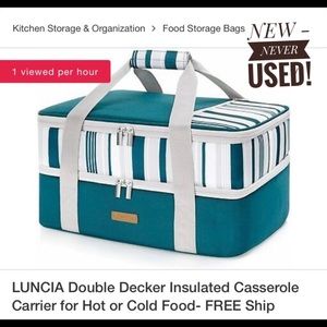LUNCIA Double Decker Insulated Casserole Carrier
